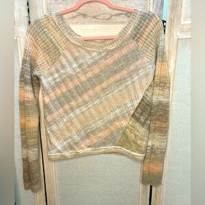 Free People Diagonal Knit Cropped Sweater🌸5 for $30